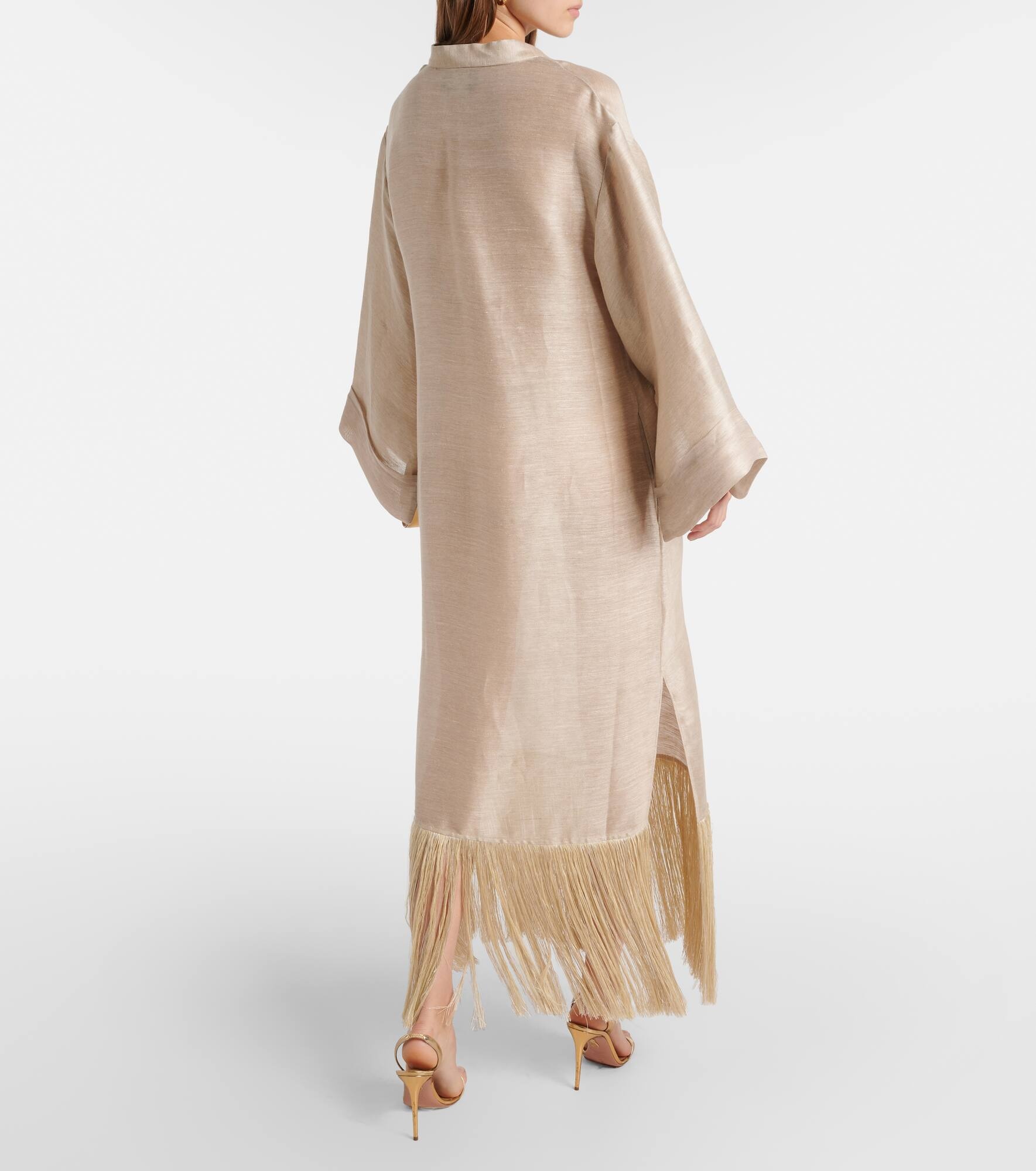 Tigris fringed linen-blend shift dress - 3