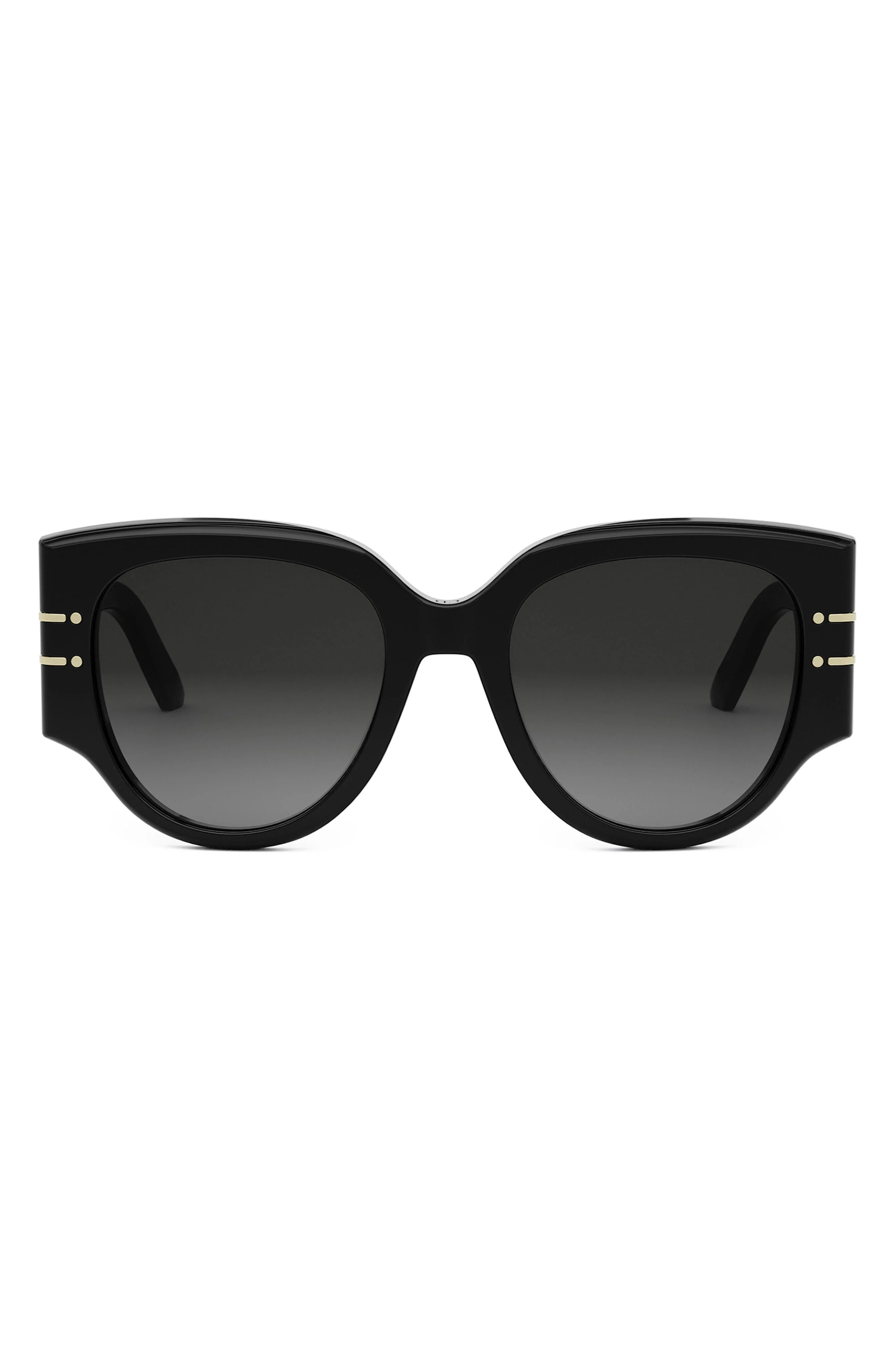 'DiorSignature R2I 53mm Butterfly Sunglasses in Shiny Black /Gradient Smoke at Nordstrom - 1