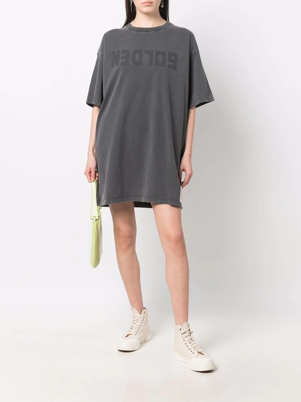 logo-print short-sleeved T-shirt dress - 2