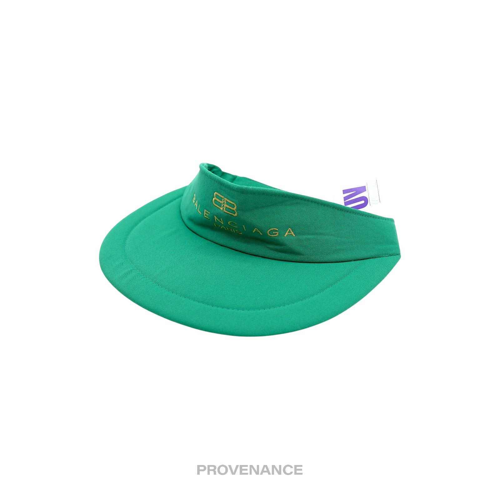 Balenciaga BB Logo Embroidered Visor - Green Vintage NOS - 2