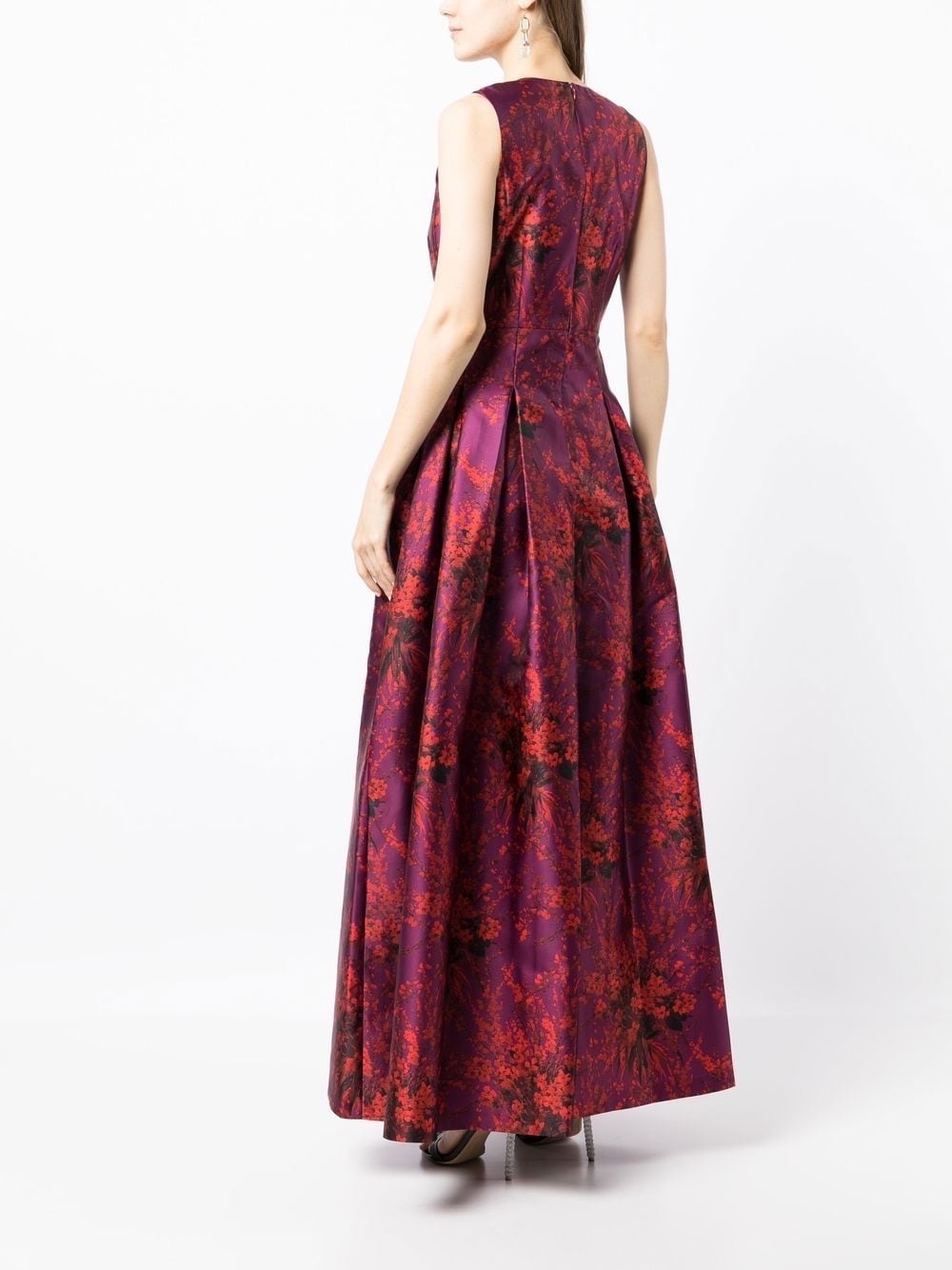 Brooke floral-print evening dress - 4