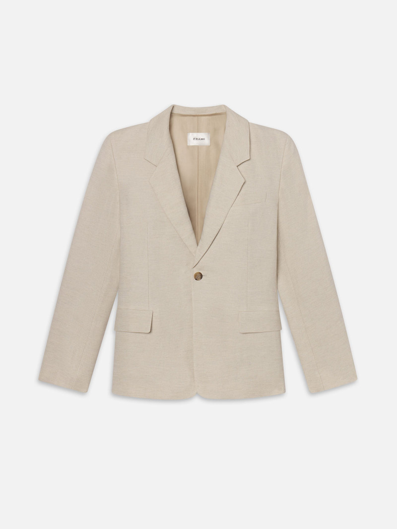 The Grandfather Blazer in Flax 1