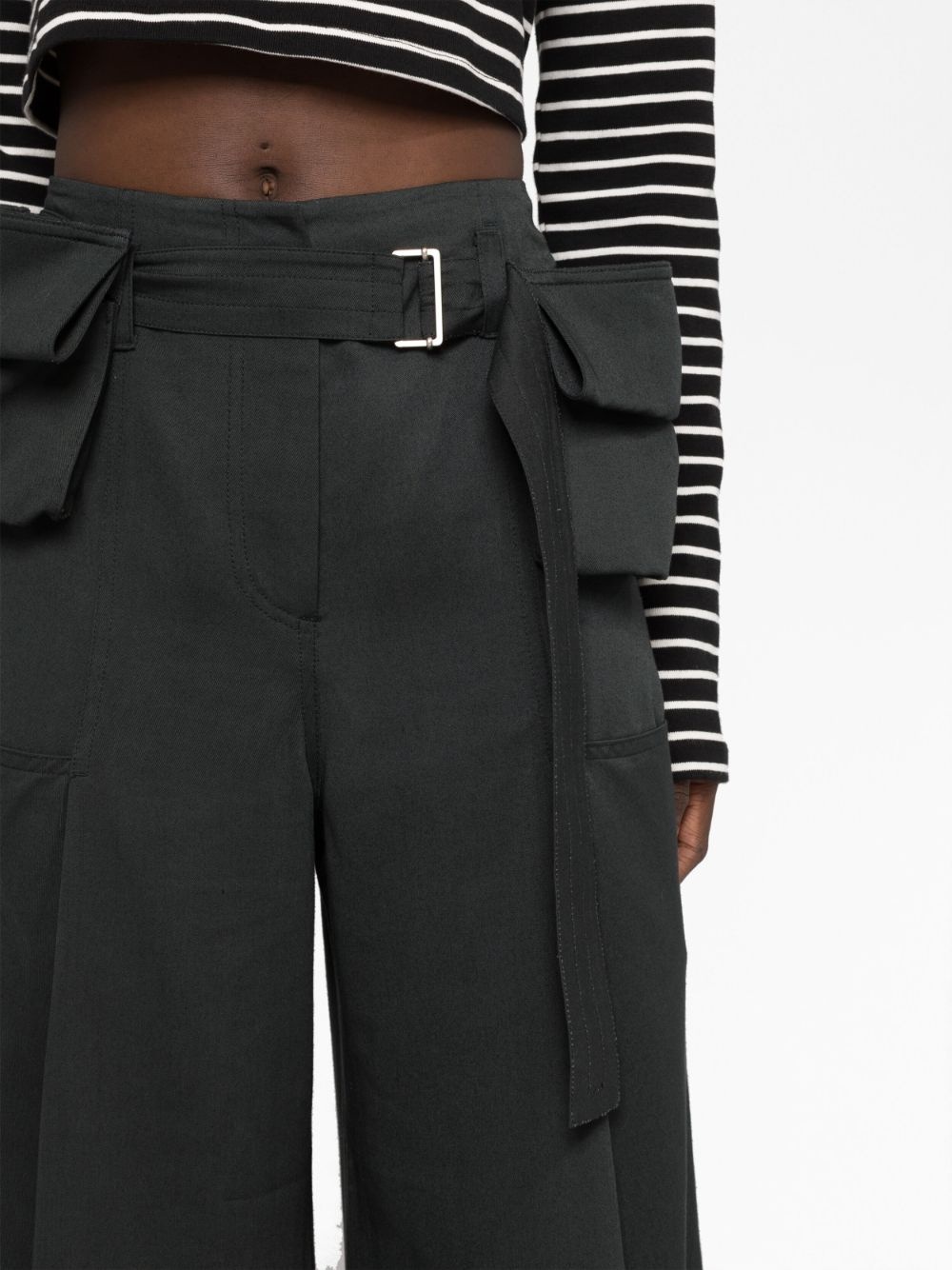 double-belted pocket trousers - 3