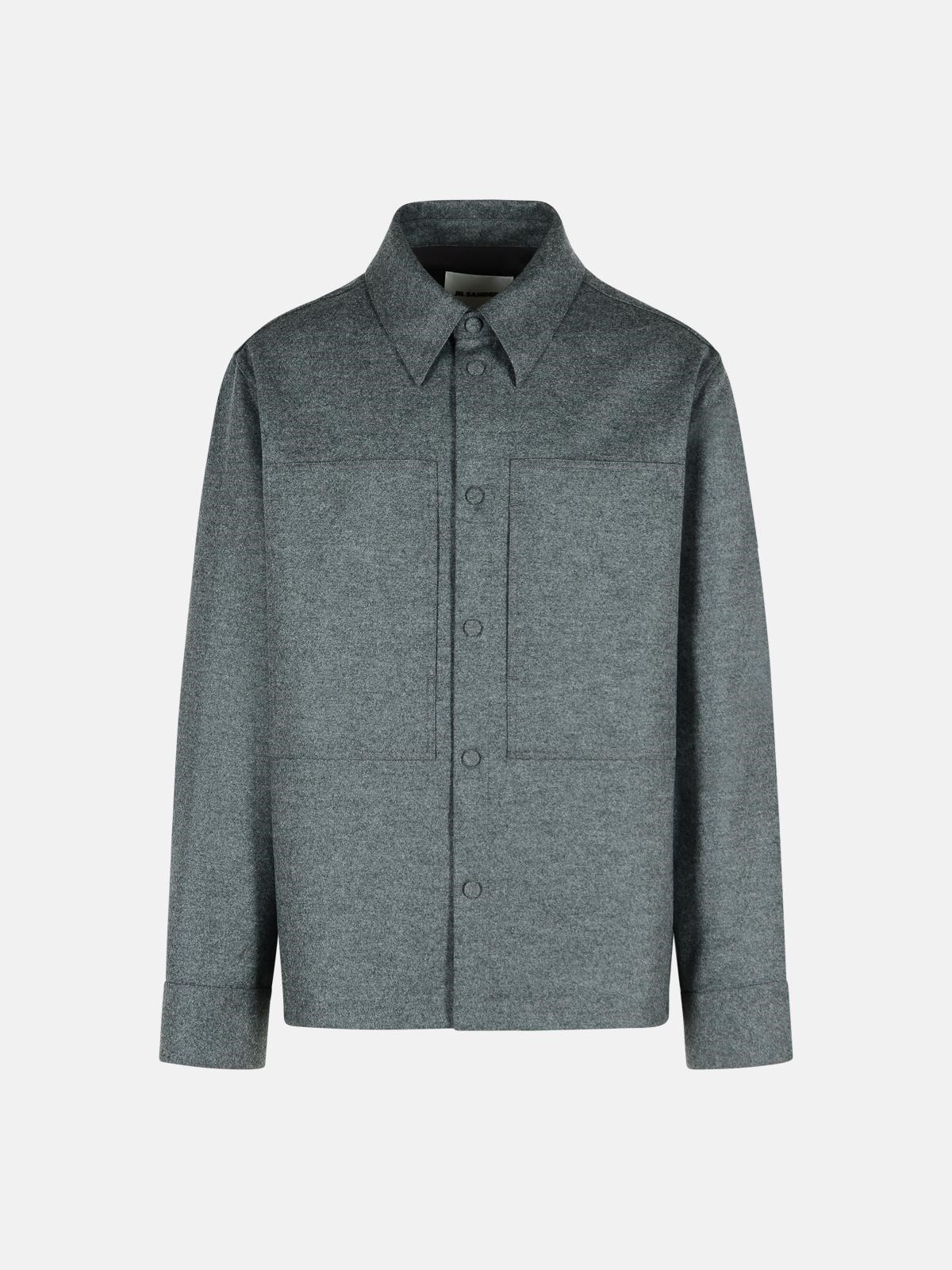 GREY WOOL SHIRT - 1