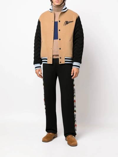 Missoni embroidered-logo detail bomber jacket outlook