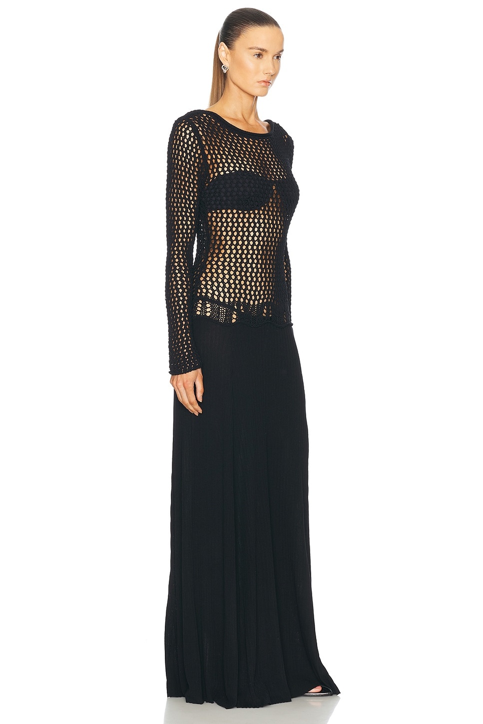 Grafted Long Sleeve Dress - 2