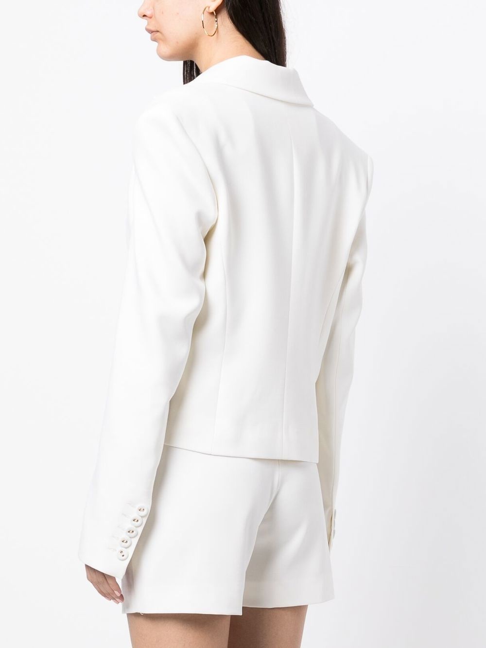 single-breasted cropped blazer - 4