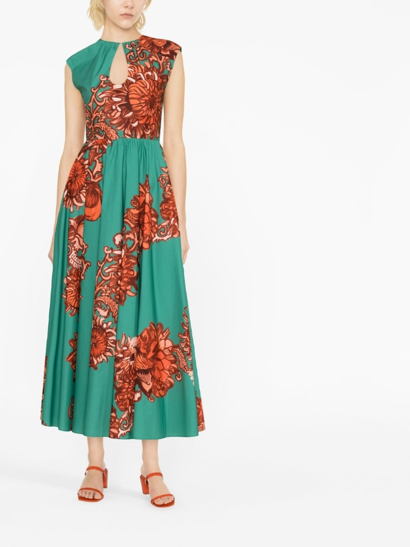 La DoubleJ floral-print cut-out dress outlook