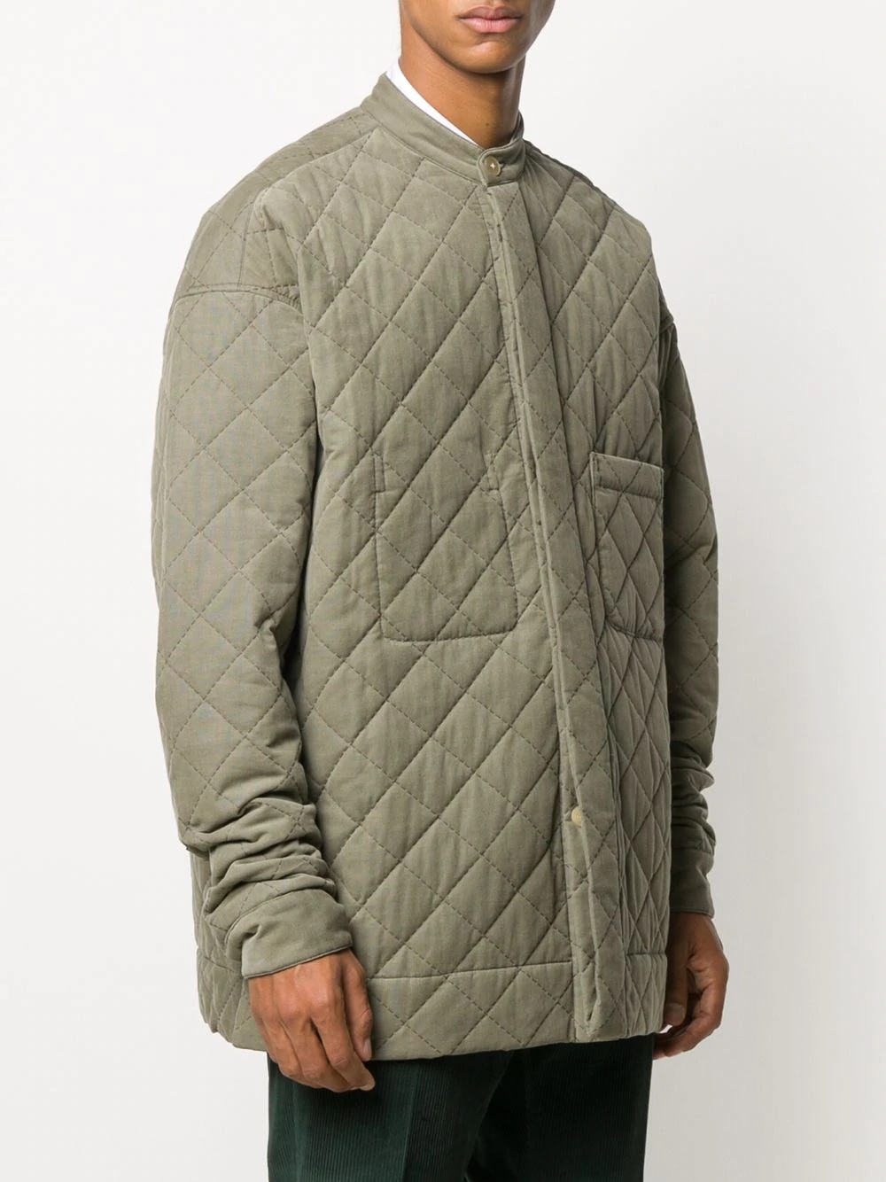 quilted oversized-fit jacket - 3