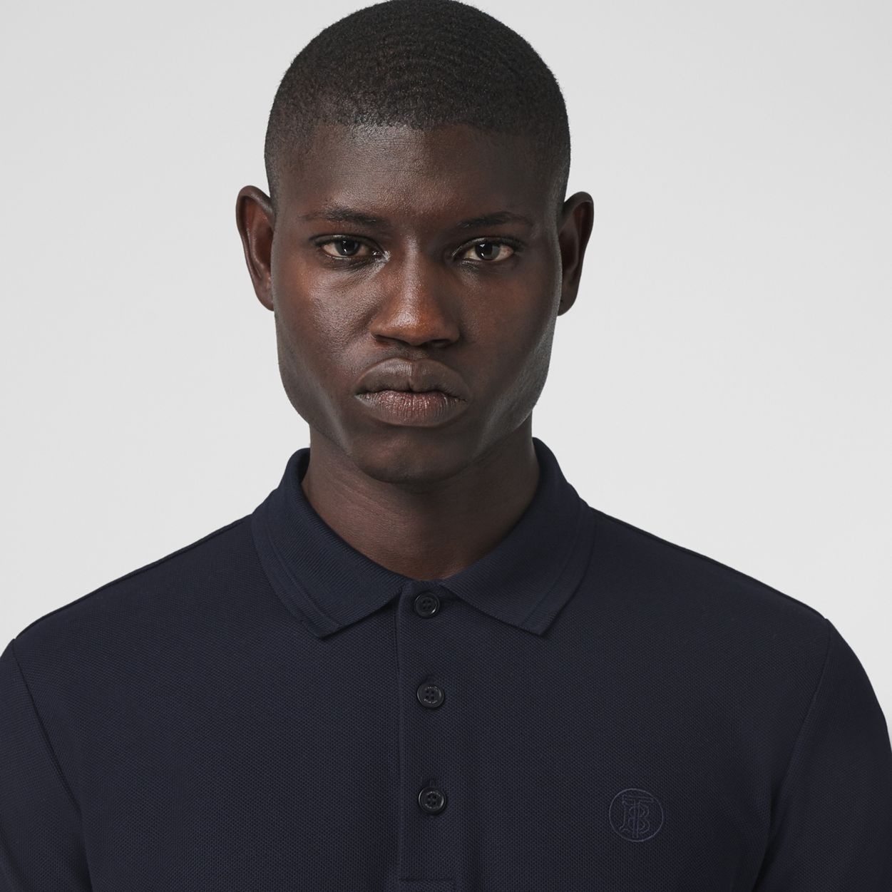 Monogram Motif Cotton Piqué Polo Shirt - 3