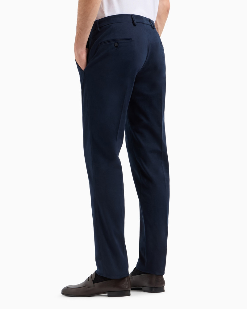 Stretch cashmere and cotton trousers 3