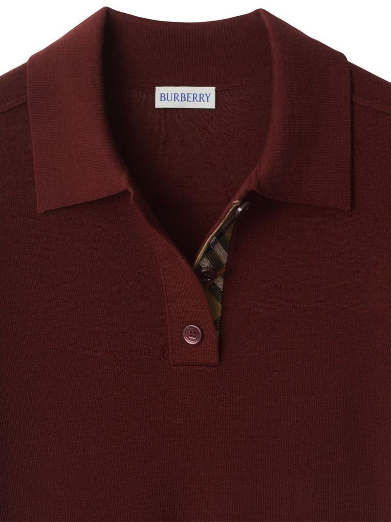 Burberry wool polo shirt outlook