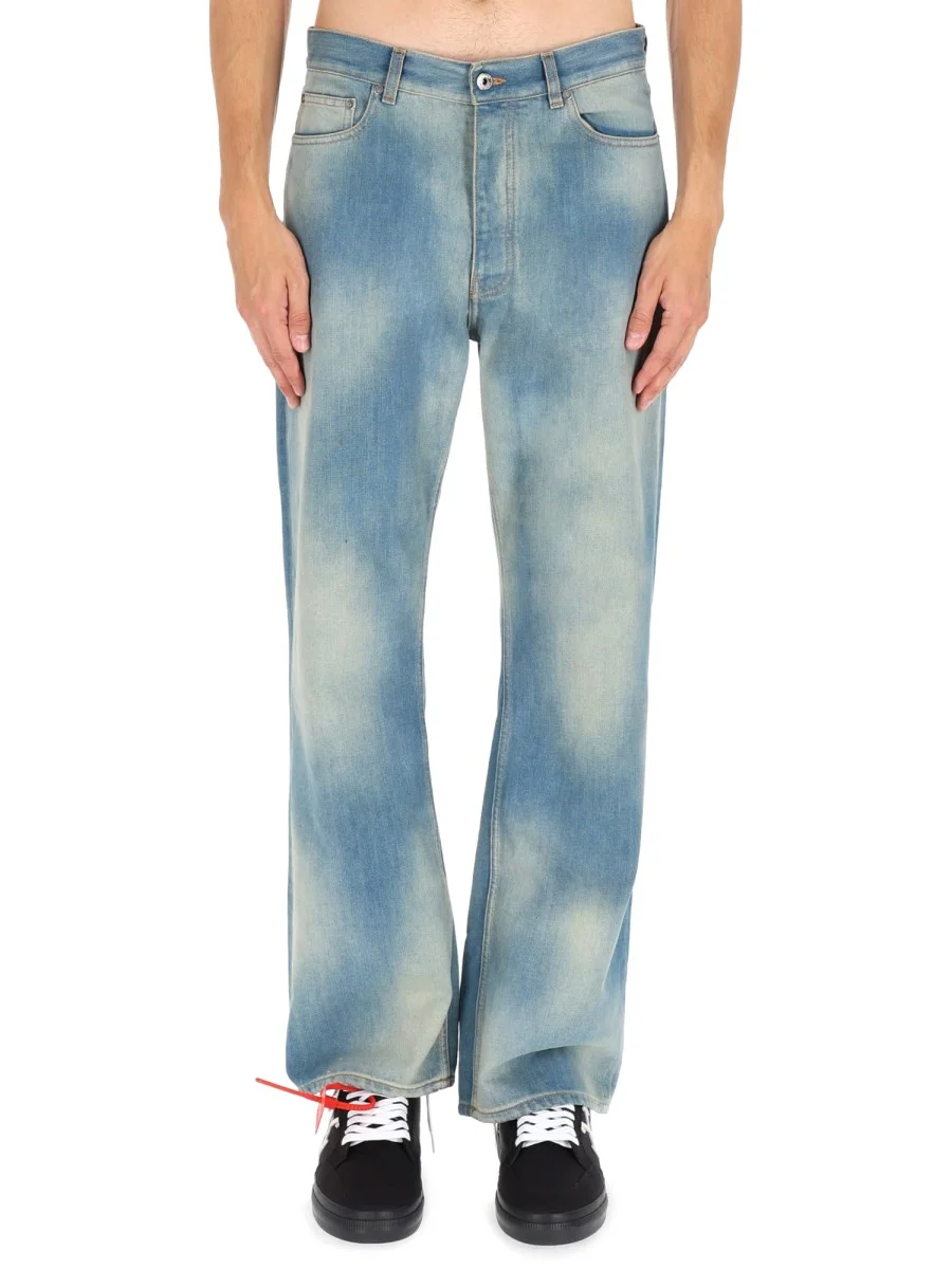 DIAG RAW PATCH COTTON DENIM JEANS - 1