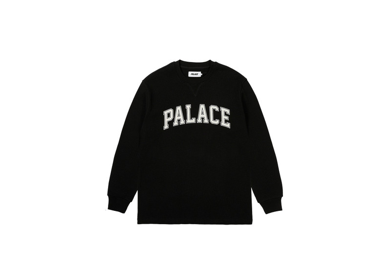 WAFFLE LONGSLEEVE BLACK - 1