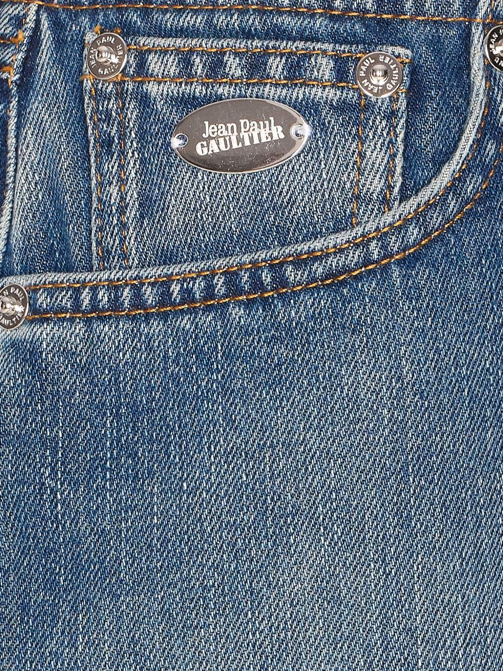 zip-detail denim mini skirt - 3