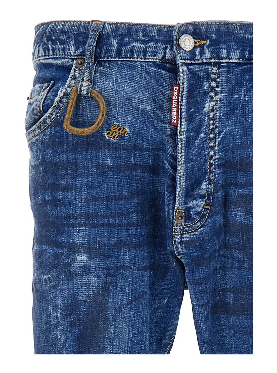 DSQUARED2 BLUE WORN EFFECT 'COOL GUY' JEANS IN COTTON BLEND MAN - 3