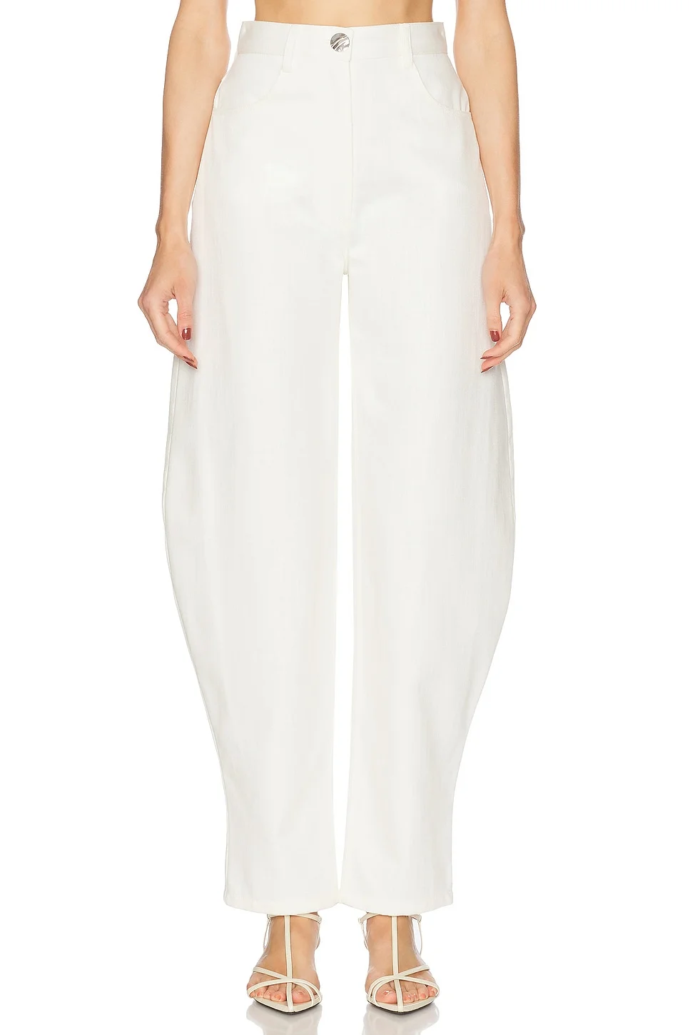 High Waist Barrel Leg Jeans - 1