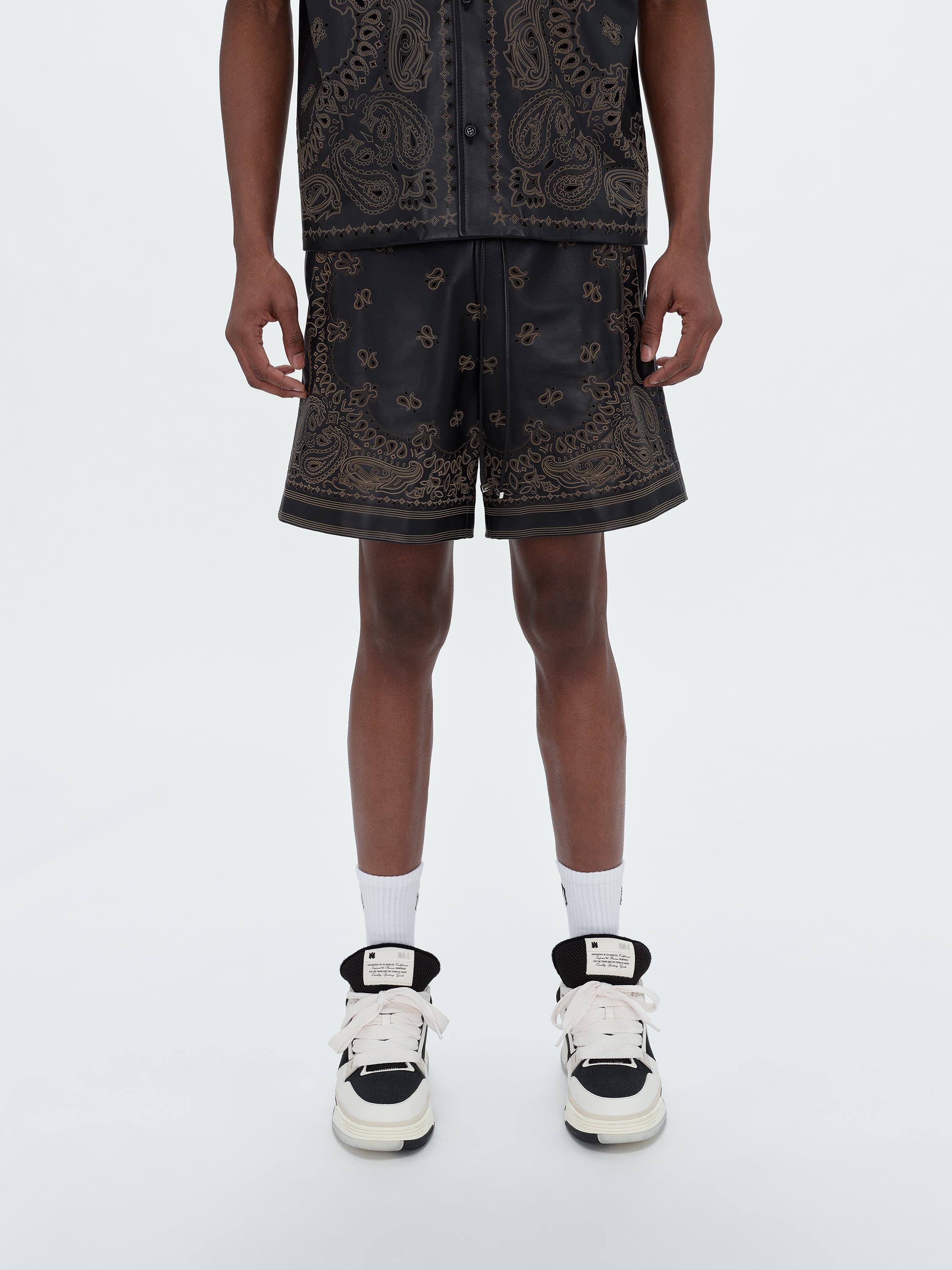 LEATHER BANDANA SHORT - 3