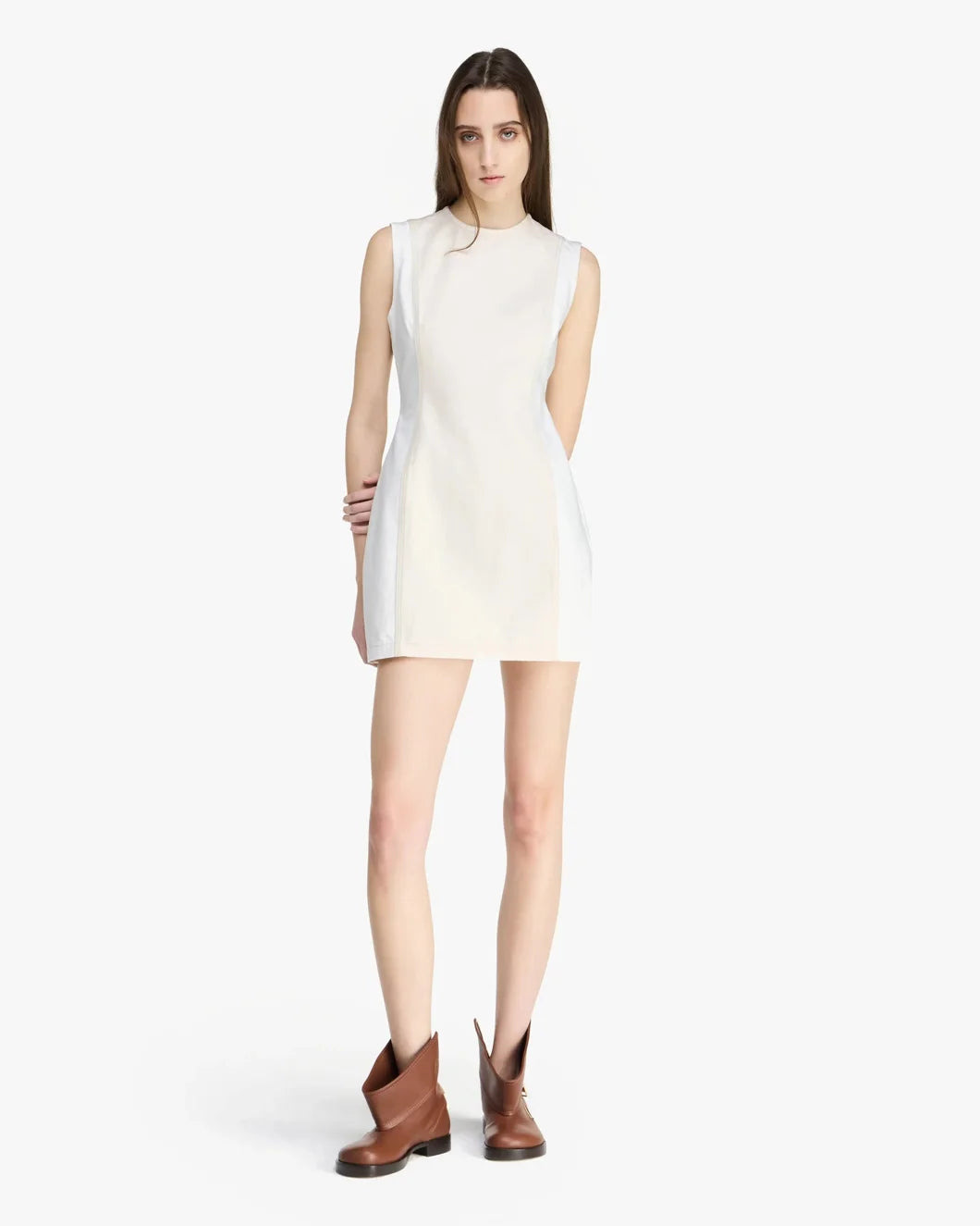 DENIM TWILL MINI SHIFT DRESS - 2