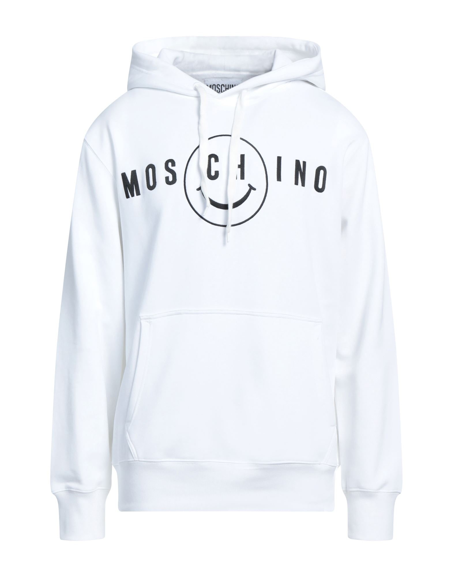 White Men's Hooded Sweatshirt - 1