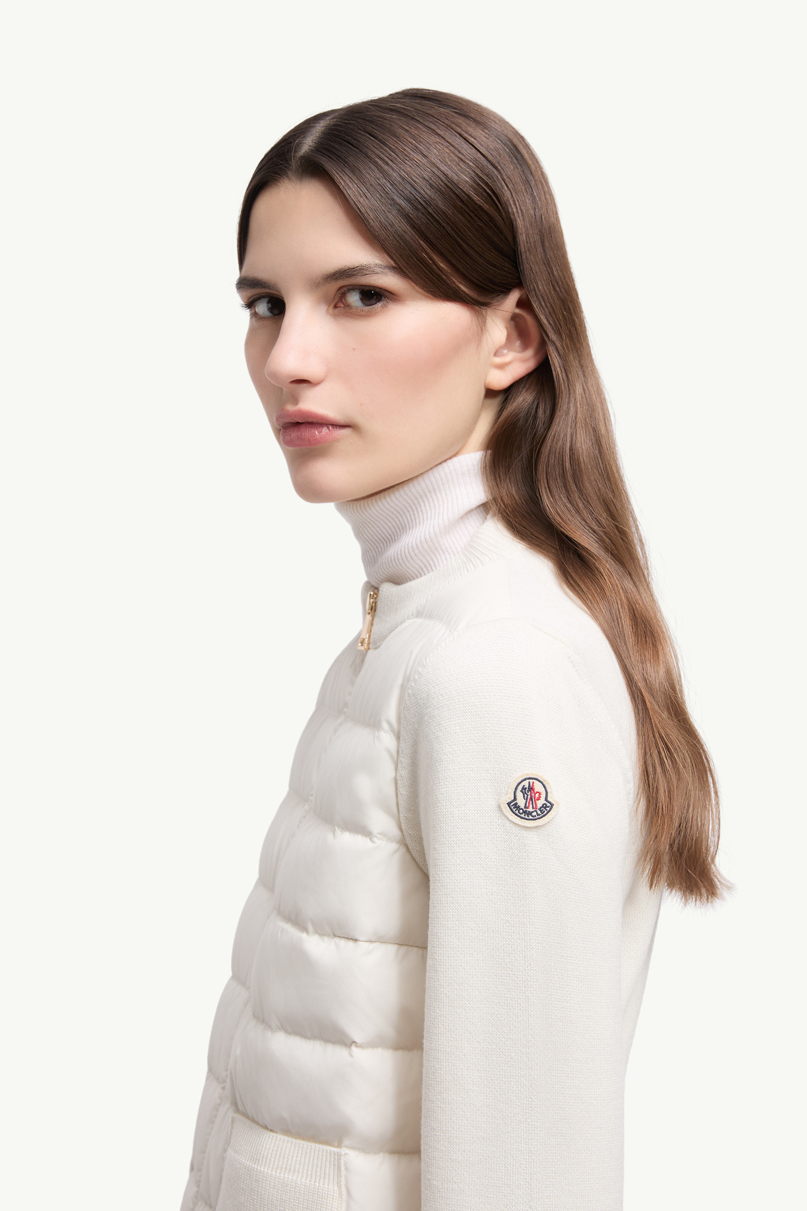 Padded Wool Zip-Up Cardigan - 4