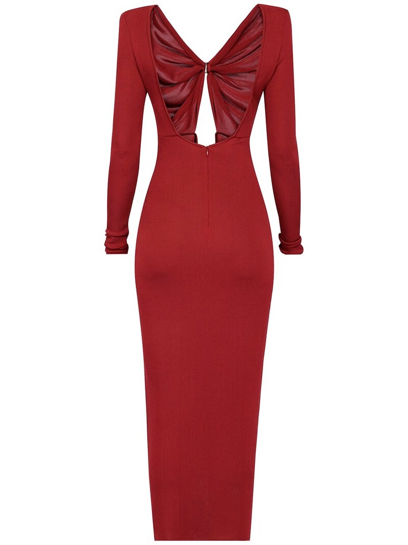 Cutout viscose jersey midi dress - 2