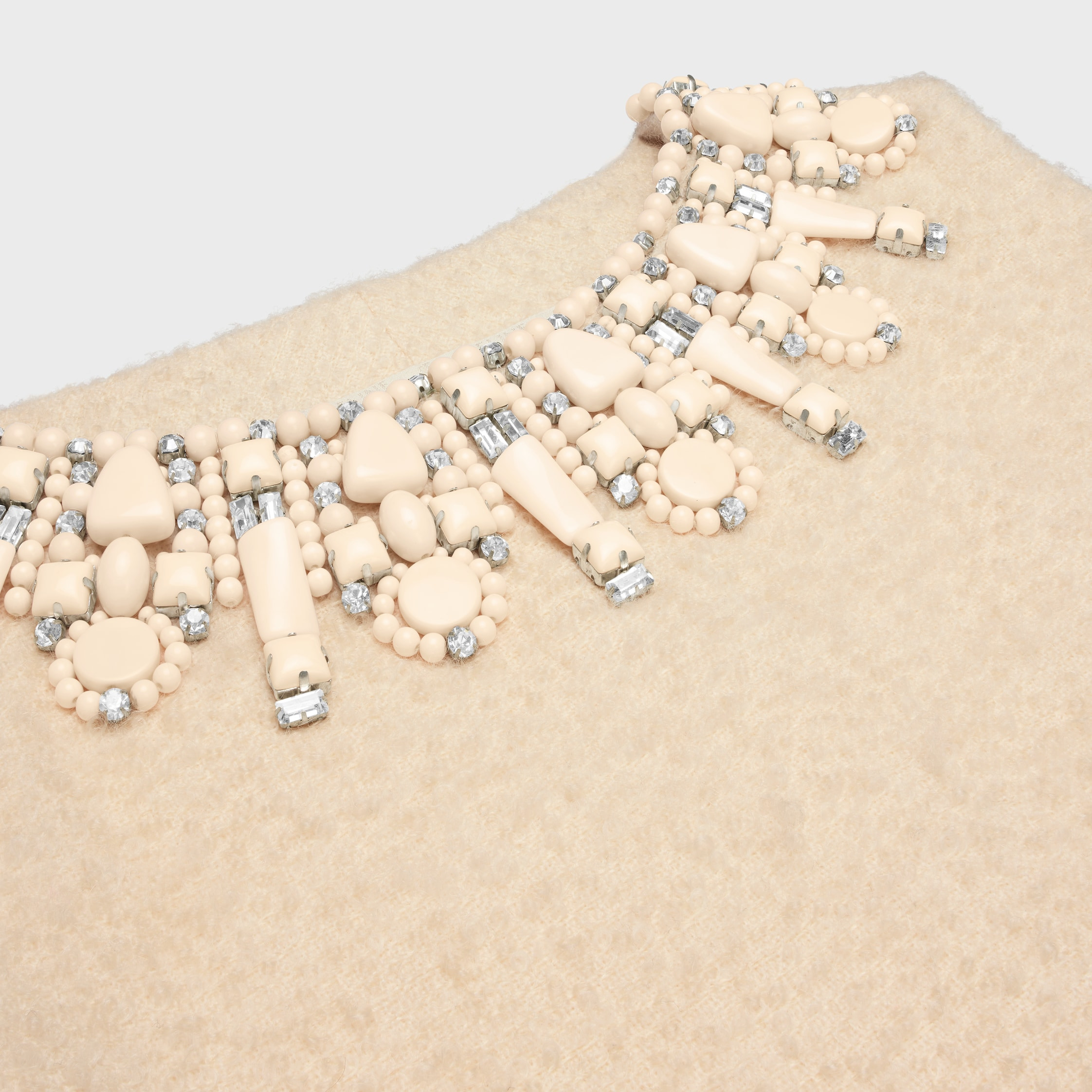 embroidered top in bouclette natté - 3