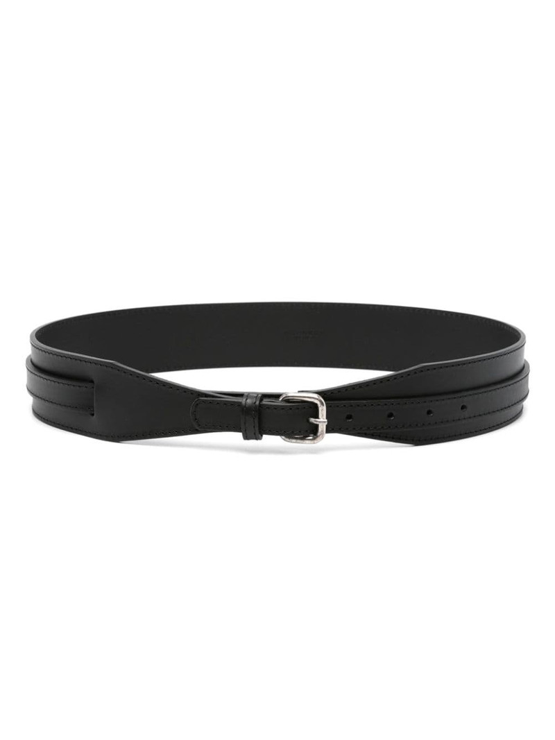 buckled leather belt 1