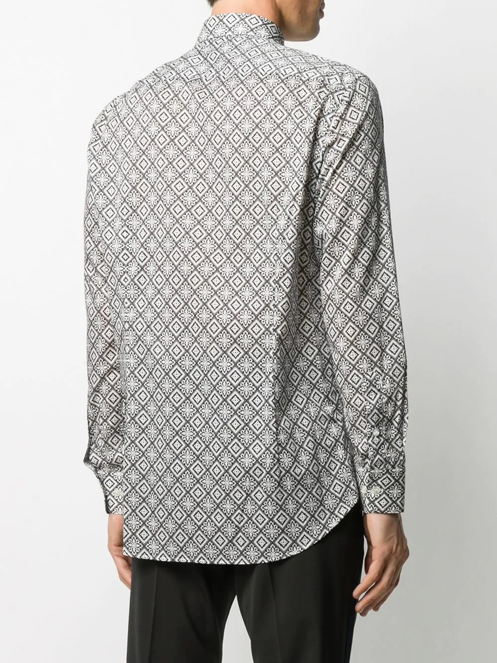 geometric pront button-down shirt - 4