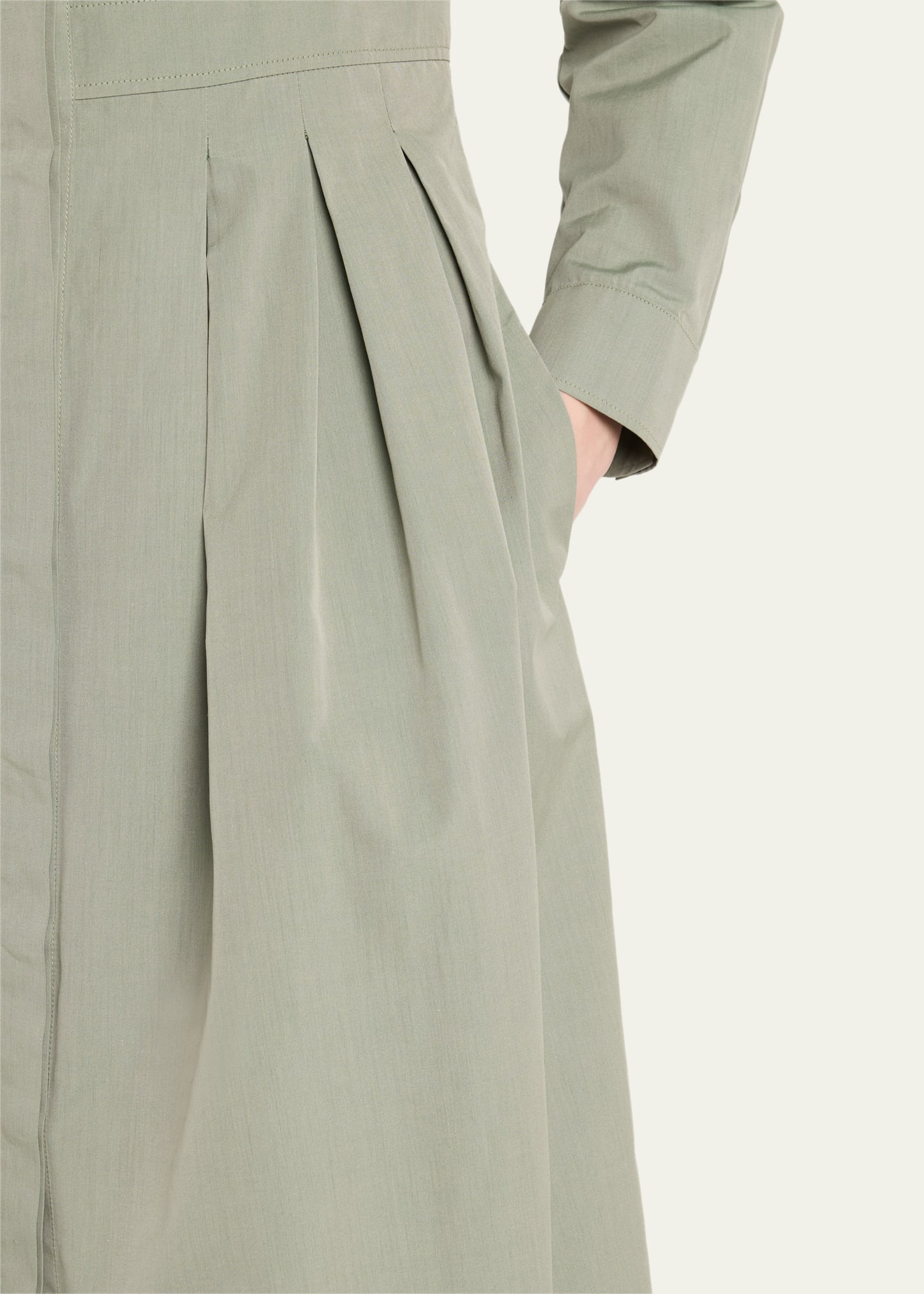 Pavia Pleated Cotton Midi Dress - 5