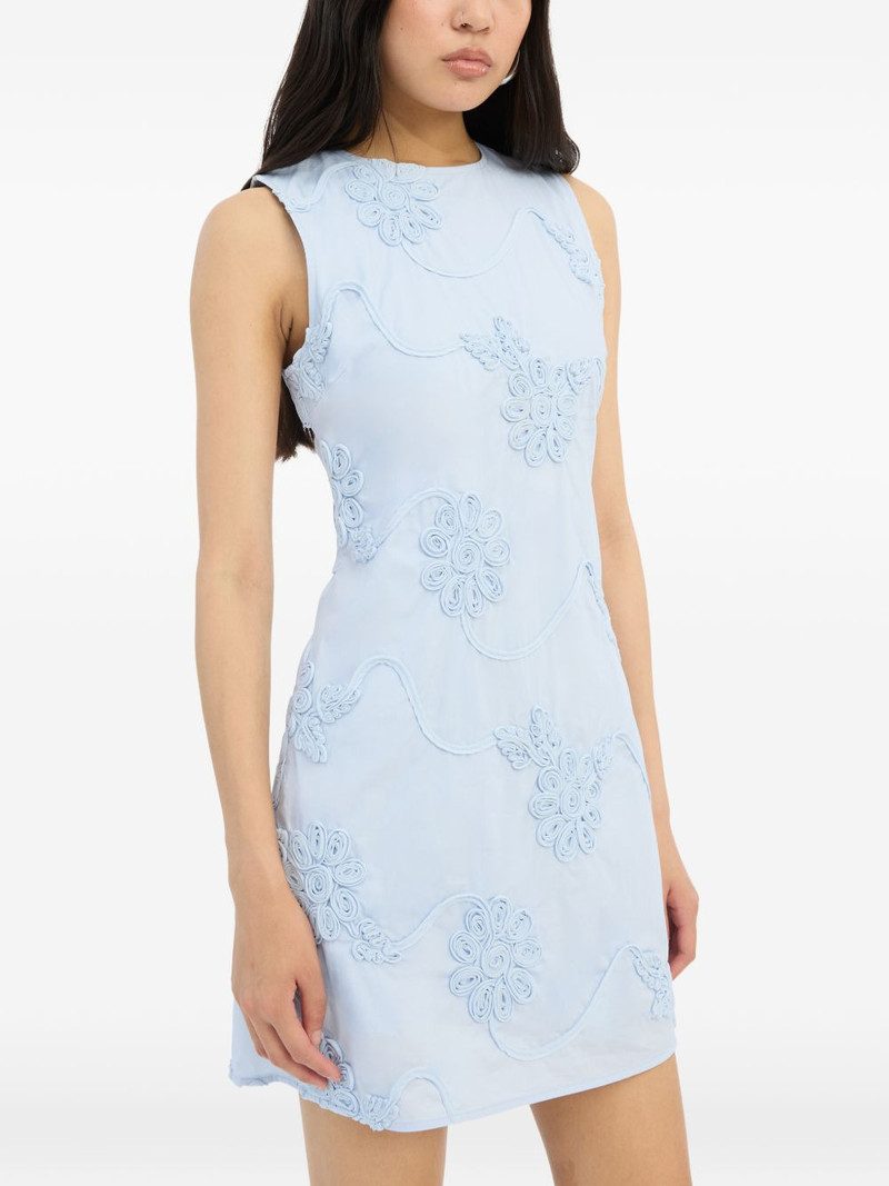 floral-appliqué mini dress 4