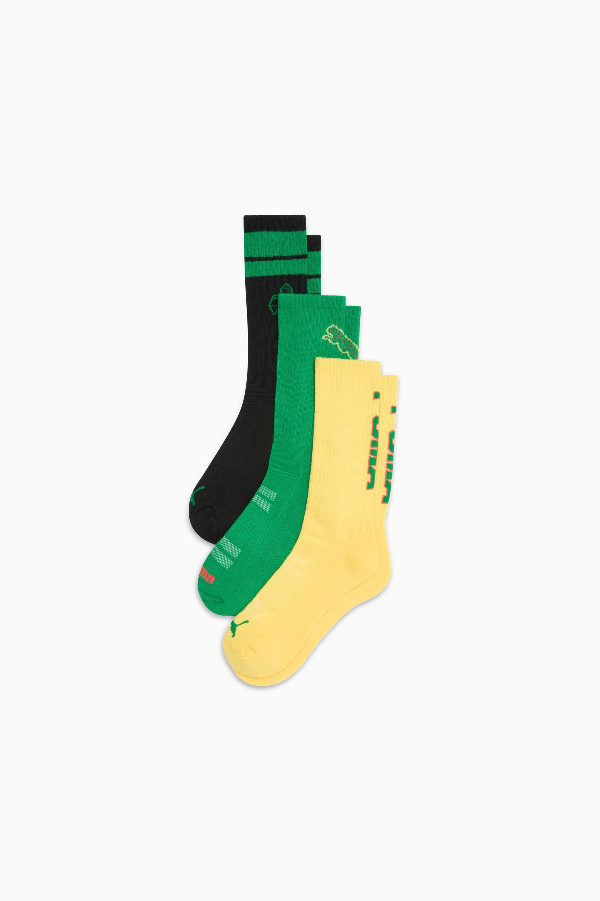Men's Half-Terry Crew Length Socks (3 Pairs) - 1