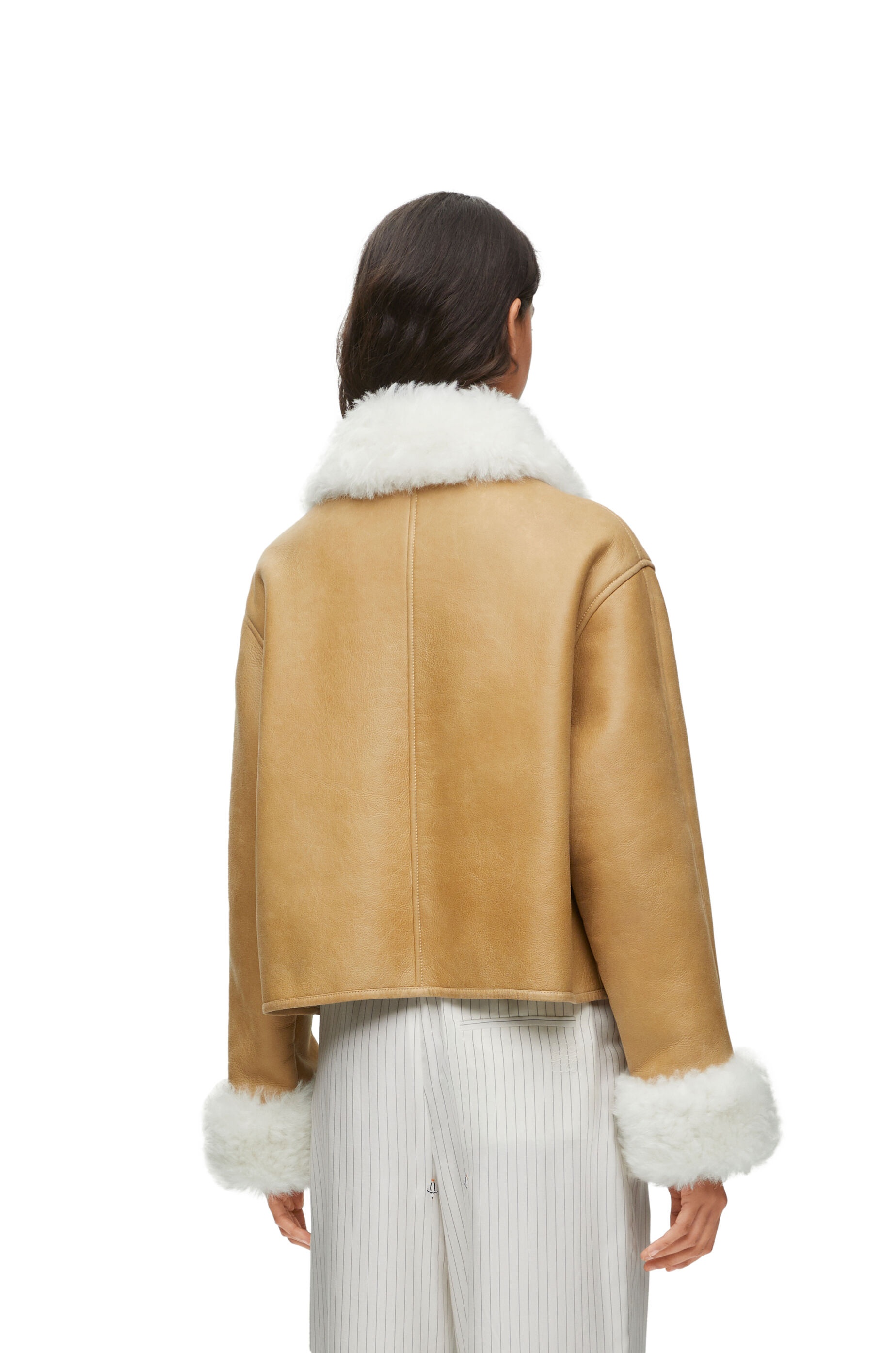 ジャケット LOEWE Beige Shearling Jacket Zip-up jacket in shearling Beige - LOEWE