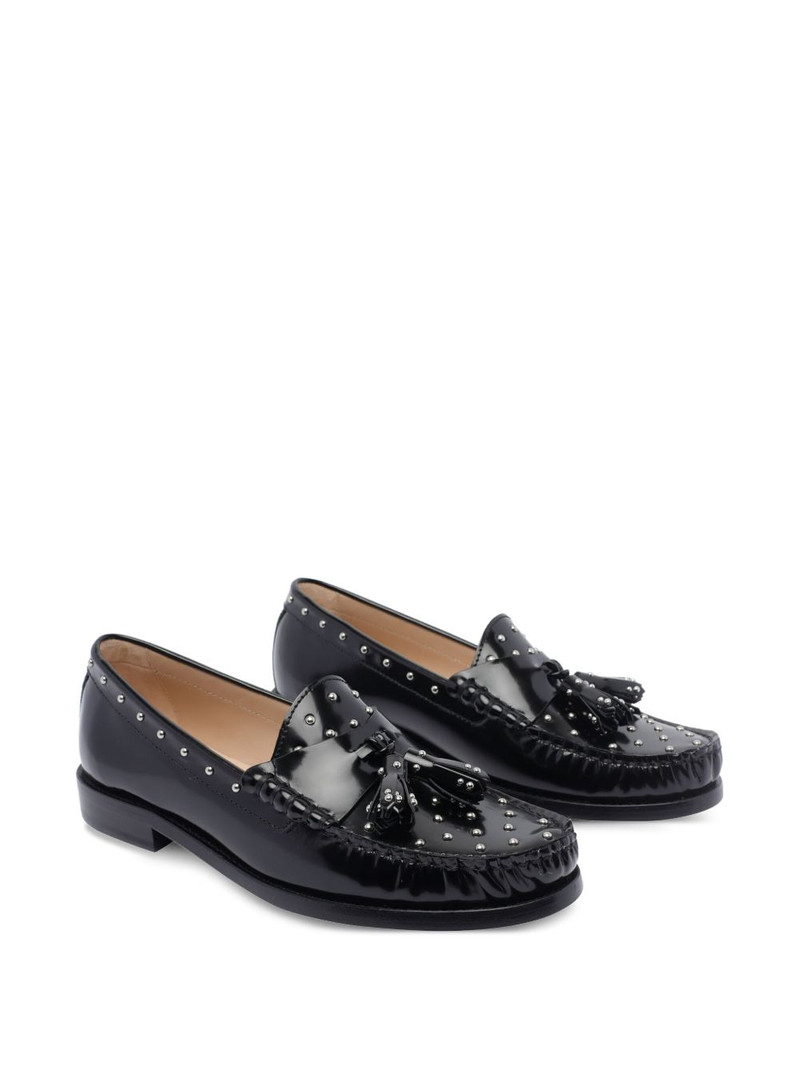 Stuart Weitzman tassel stud loafers outlook