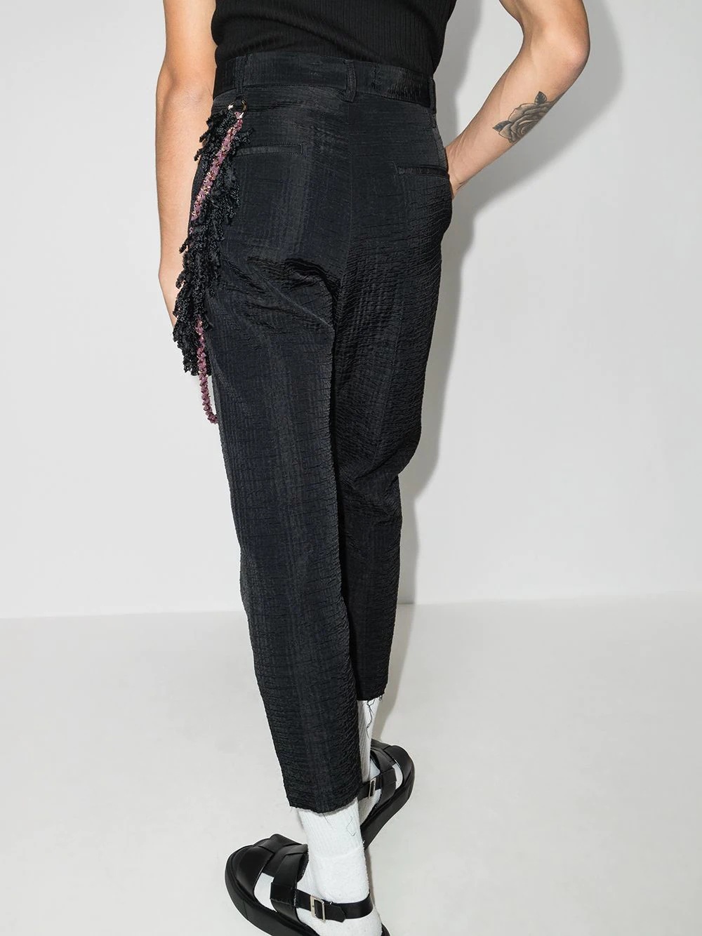 raw tapered trousers - 3