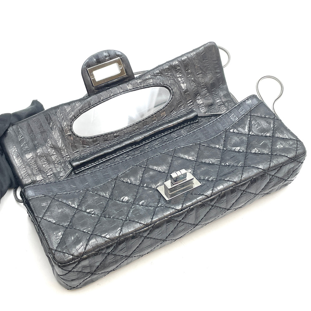 Chanel No. 12 Black 2.55 Baguette Bag - 11