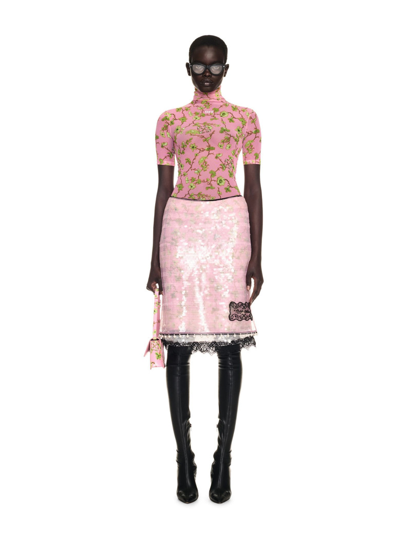 Off-White Pink Ramage Tulle S/s Turtlenek outlook