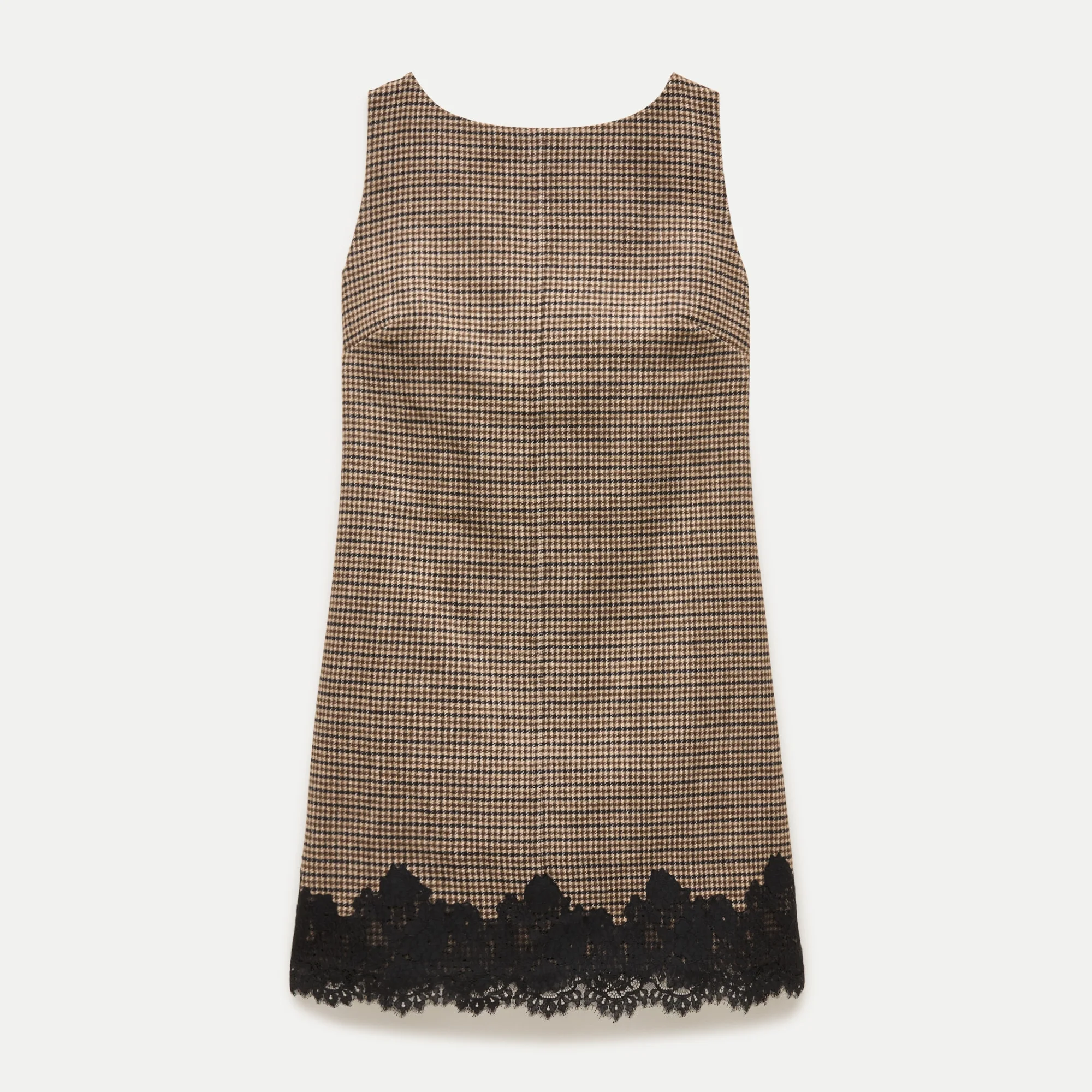 Billie dress in houndstooth wool blend - 1