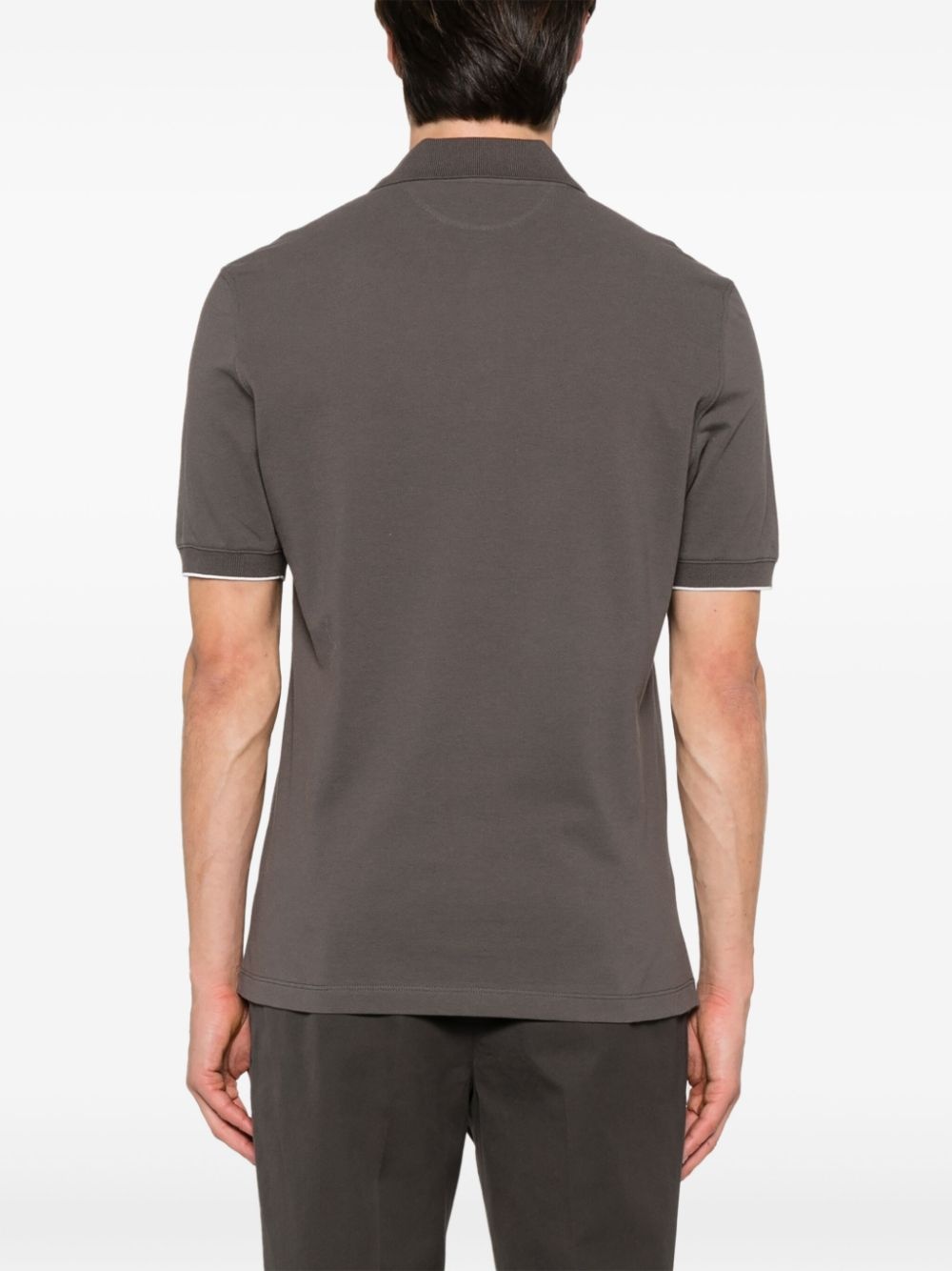 logo-print polo shirt - 3