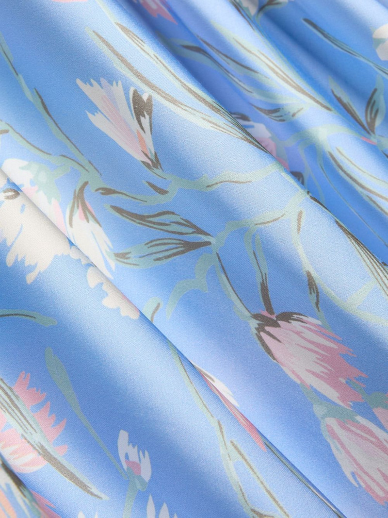 RIXO lace-detail floral midi dress outlook