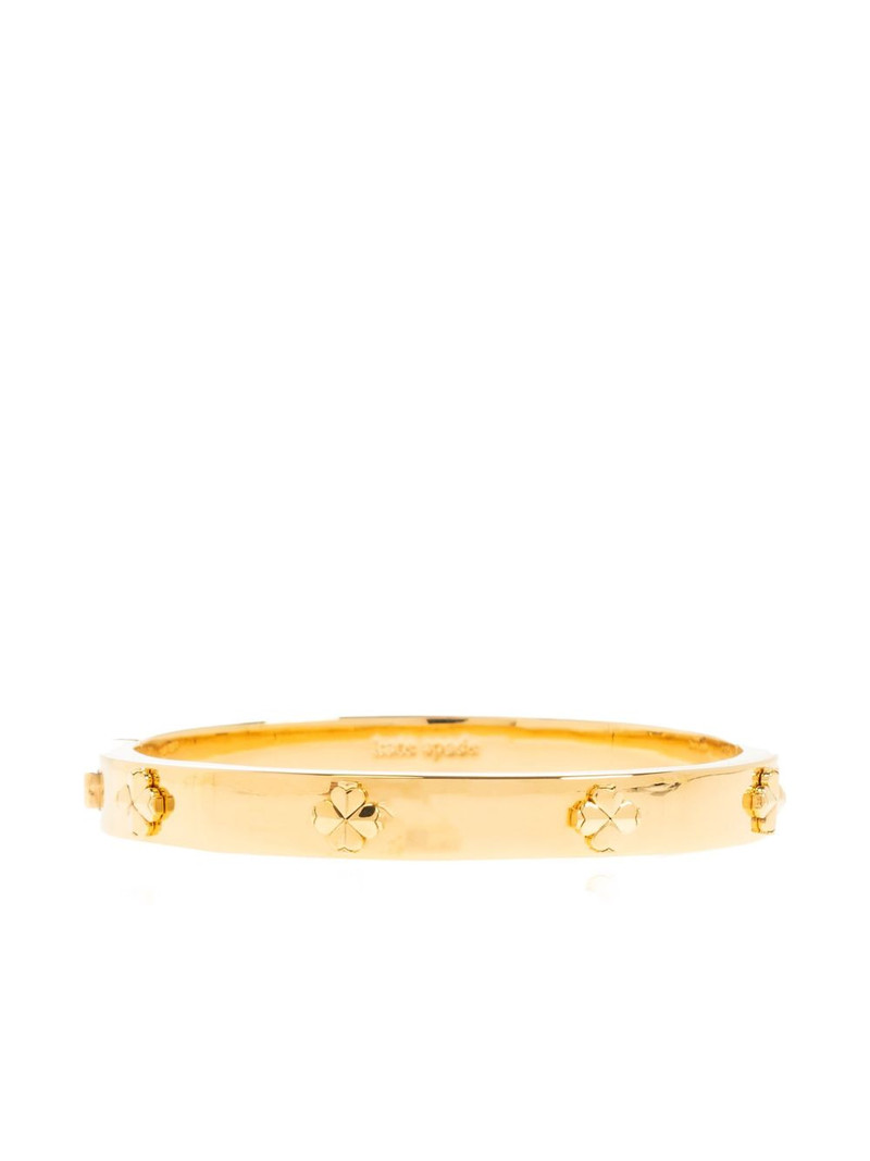clover-embellished bangle bracelet 1