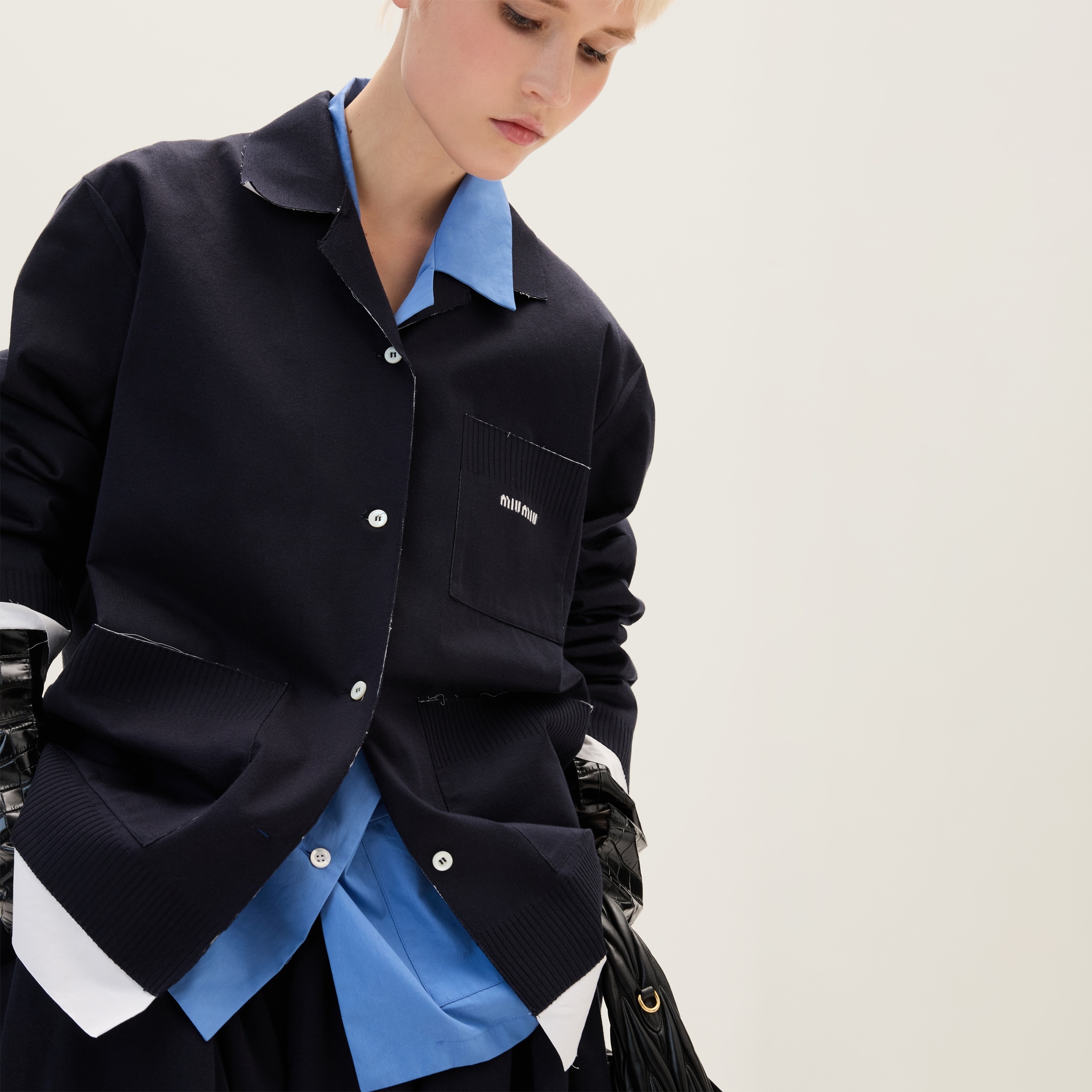 Knit and poplin shirt - 4