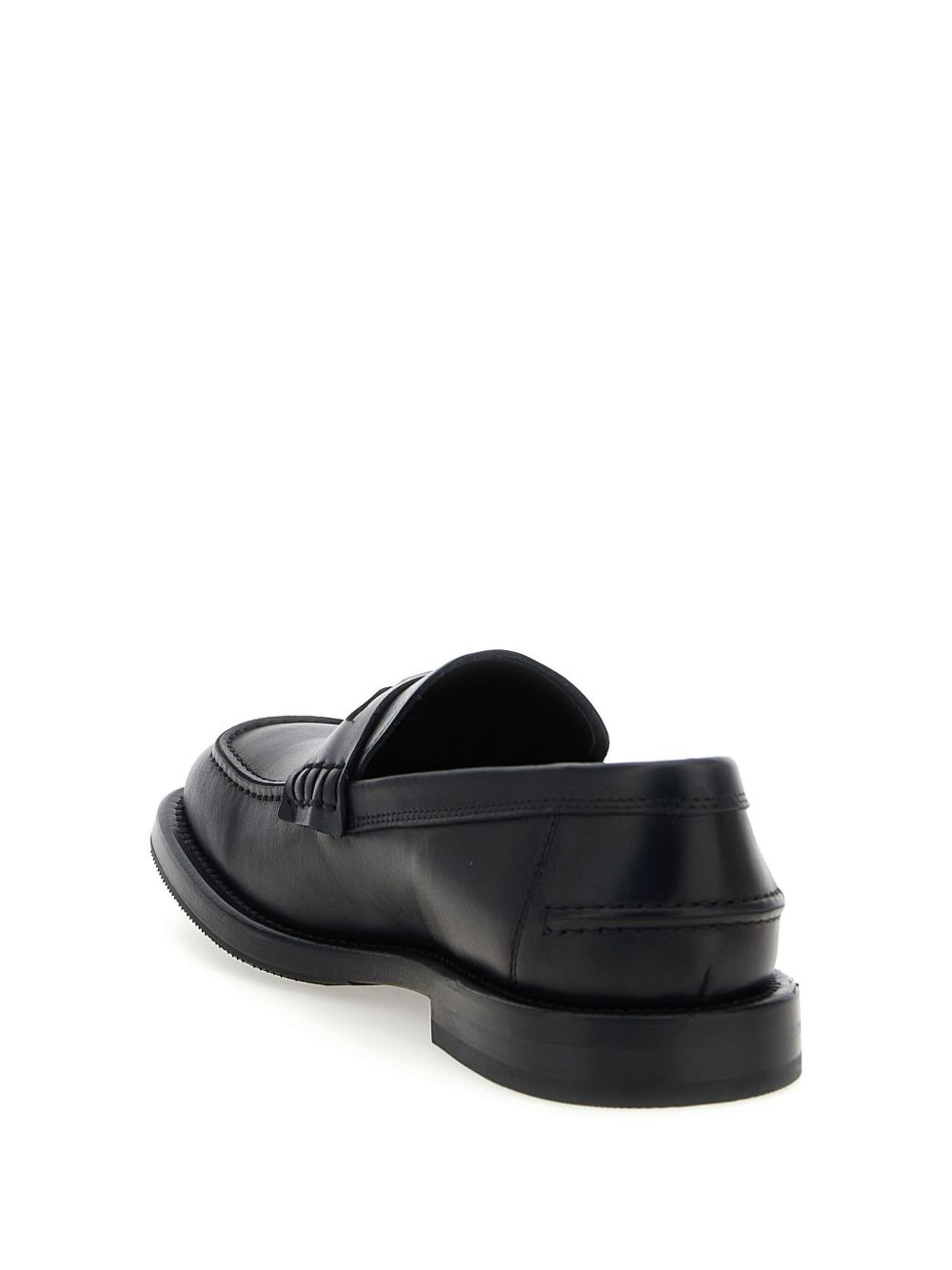 coin-detail leather loafers - 3