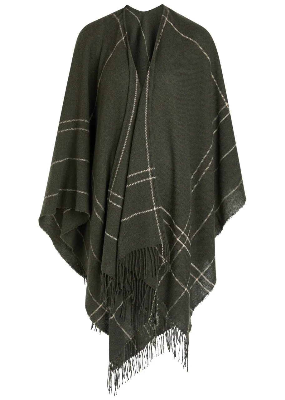 Eileen Fisher Patterned Wool-blend Poncho - 1