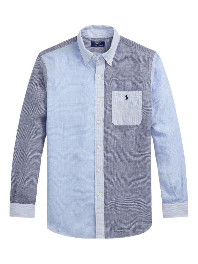 colour-blocked button-up shirt 1
