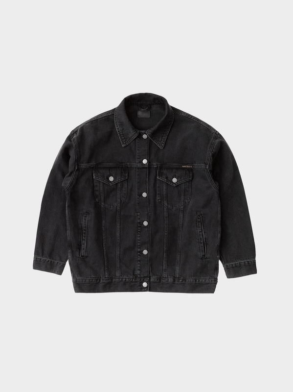 Elin Black Trace Denim Jacket - 1