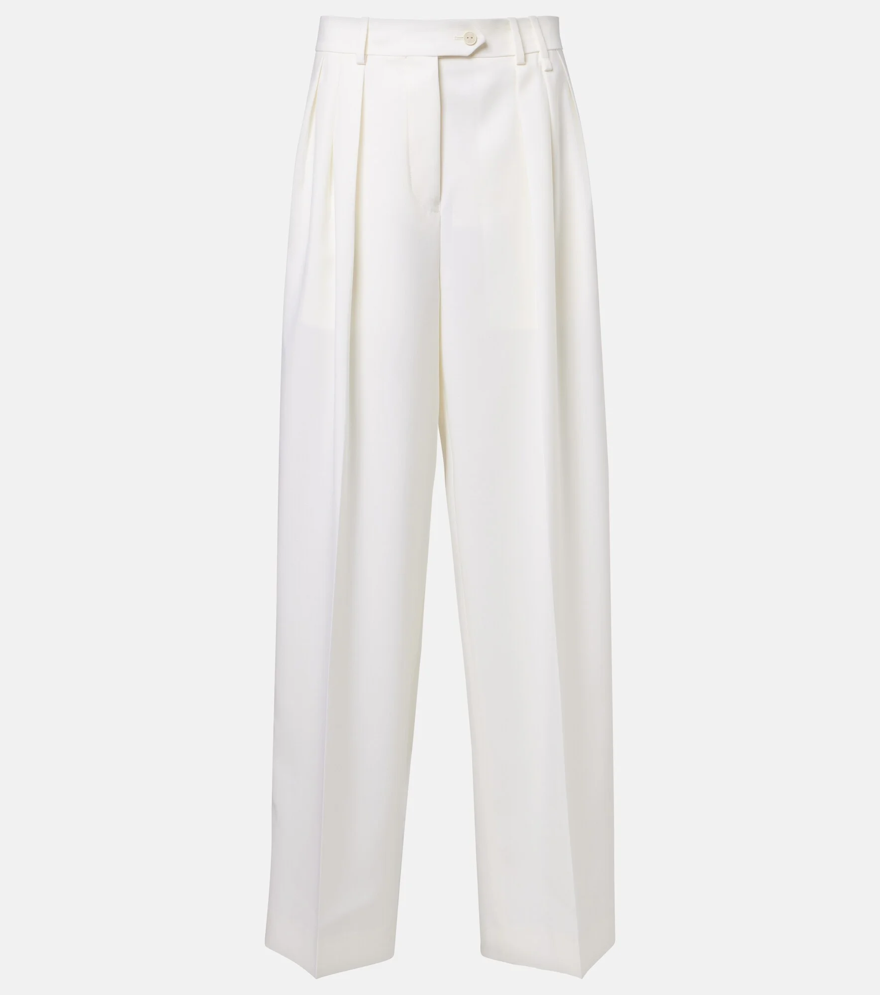 Alexandra pleated wool wide-leg pants - 1