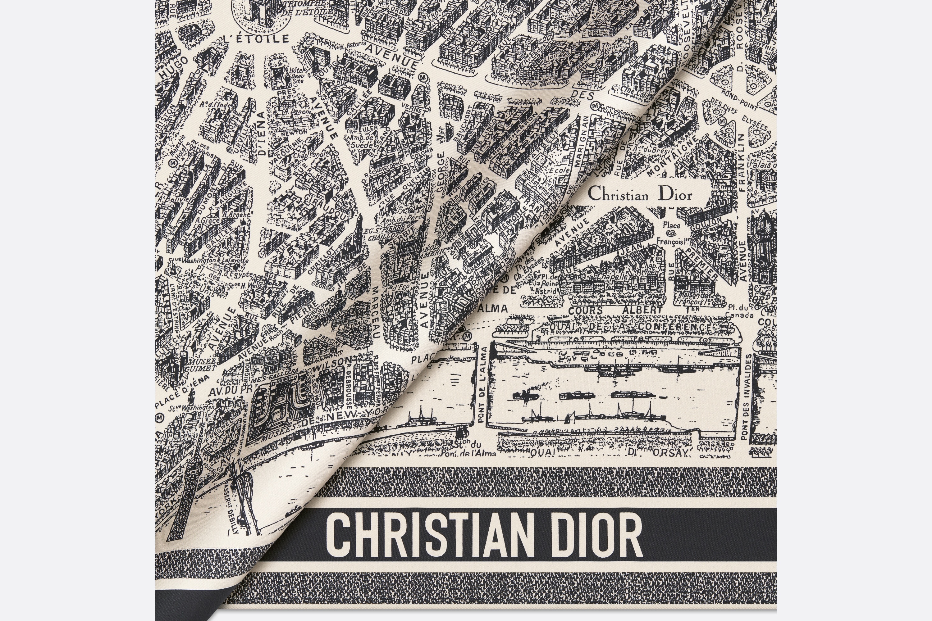 Dior Plan de Paris 90 Square Scarf | dior | REVERSIBLE
