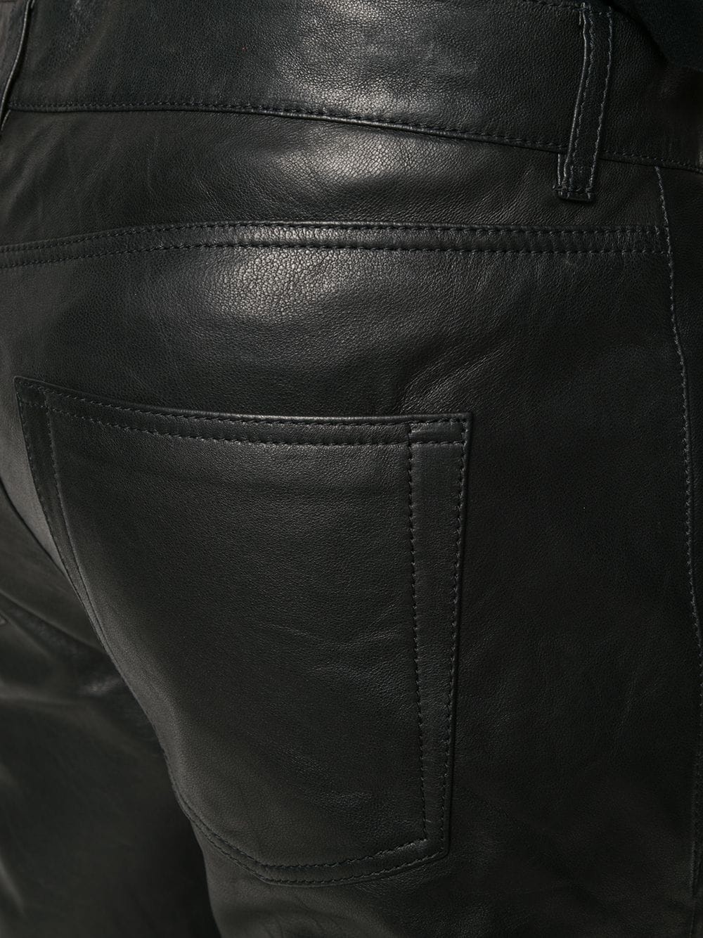 slim-fit leather trousers - 5