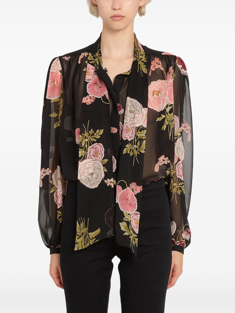 GIAMBATTISTA VALLI floral pussy-bow blouse outlook